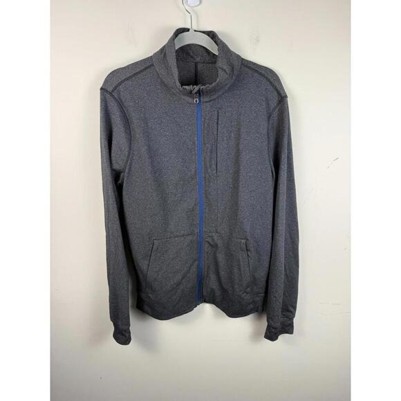 Lululemon Men's PrePost Jacket Heathered Black Gray Size M Full Zip - Picture 1 of 7